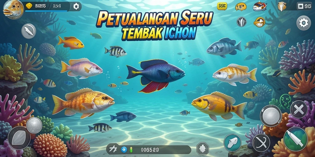 Tampilan gameplay Tembak Ikan yang dinamis dan seru di 8055.