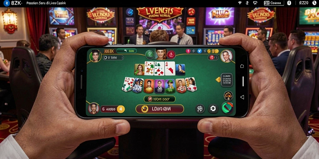 Tampilan menarik dari gameplay Live Casino di 8ZK.