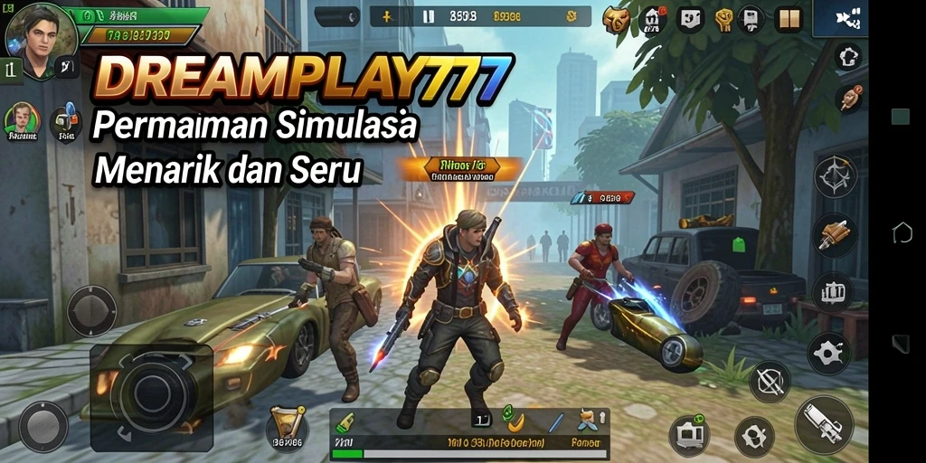 Screenshot gameplay DREAMPLAY77 menampilkan aksen simulasi yang mendalam.