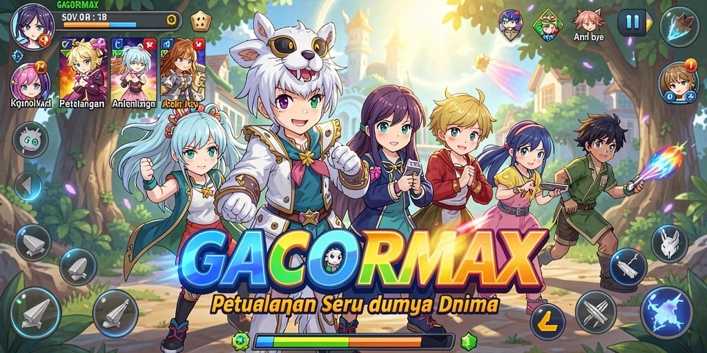 Tampilan gameplay GACORMAX yang epik dan penuh aksi.