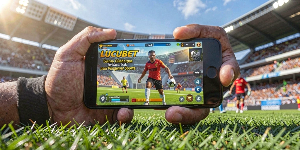Tangkapan layar gameplay LUCUBET menampilkan aksi mendebarkan olahraga.