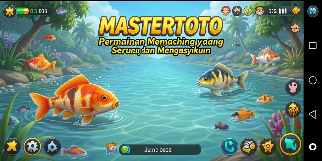 Tampilan gameplay memancing yang menakjubkan di MASTERTOTO.