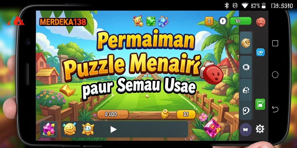 Tampilan gameplay <strong>MERDEKA138</strong> dengan berbagai teka-teki menarik.