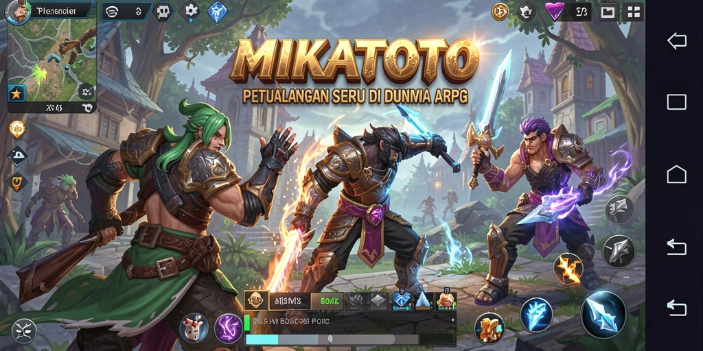 Screenshot MIKATOTO menampilkan aksi pertarungan yang seru dalam dunia ARPG.