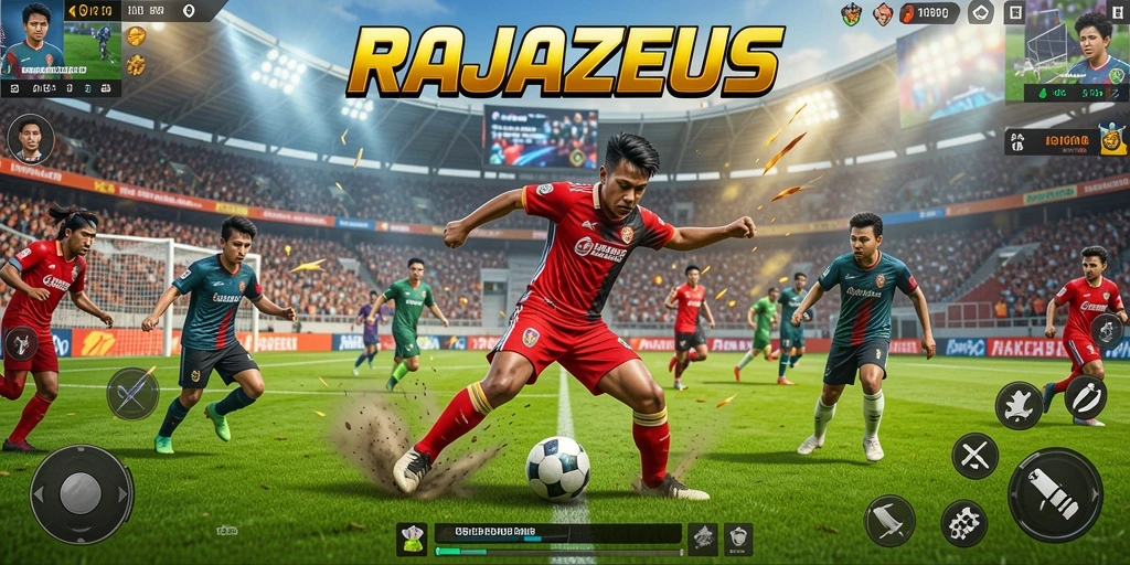 Tampilan menakjubkan dari gameplay <strong>RAJAZEUS</strong> saat pertandingan berlangsung.