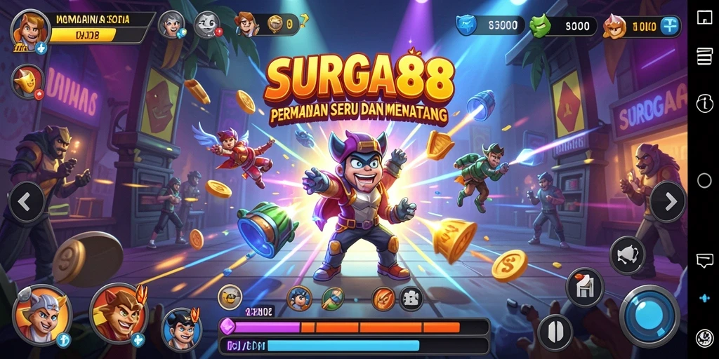 Tampilan menarik dari gameplay SURGA88 yang penuh warna dan tantangan.