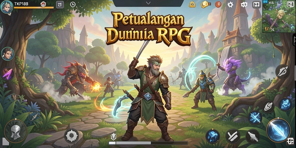 Tampilan gameplay RPG yang mendebarkan dan penuh aksi.
