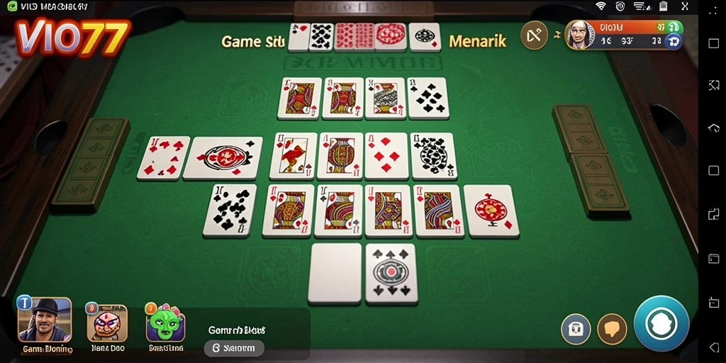 Tampilan gameplay seru VIO77 dengan pengguna aktif bermain Domino.